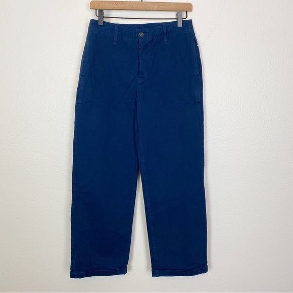 Free People Blue Relaxed Boyfriend Chino Pants - Picture 2 of 5